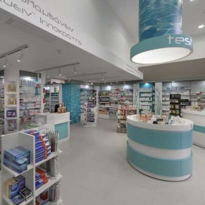 Best selling pharmacy display stand manufacture customized pharmacy counters