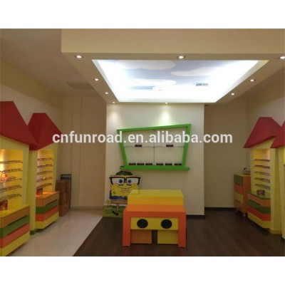 children optical display furniture toy wall display cabinet