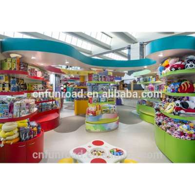 High end toy display cabinet rack for toy store interior design furniture